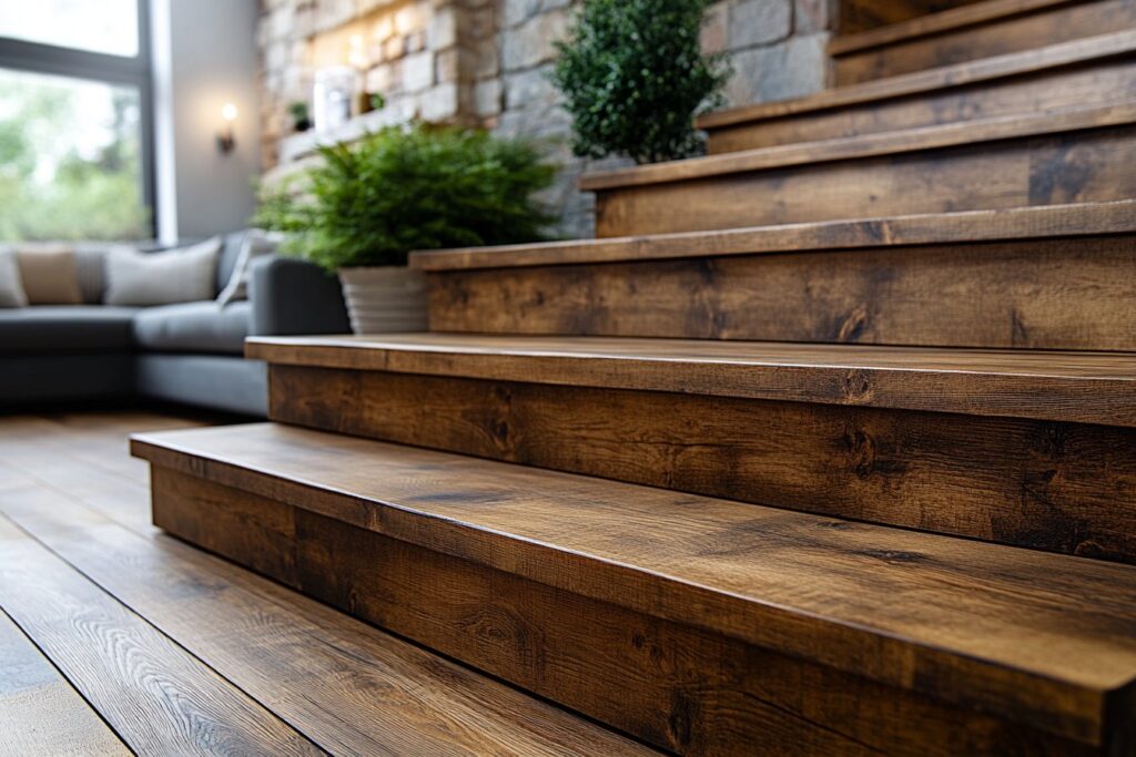 Escalier en kit : protection bois brut pour prolonger sa durabilité