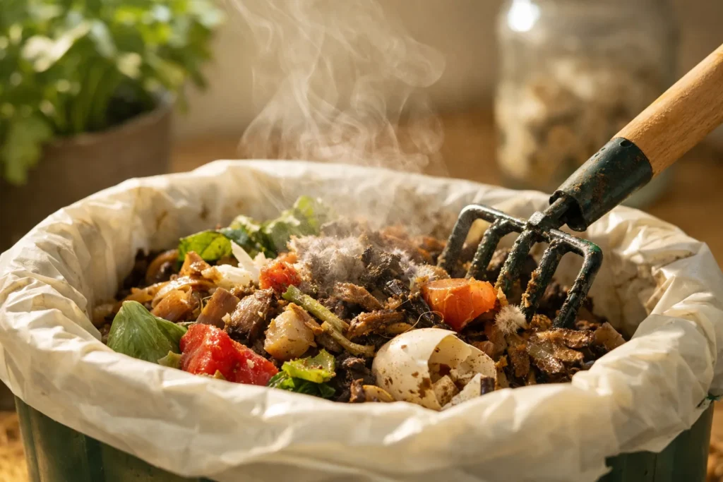 Un compost qui sent mauvais manque d’air, pas de matière