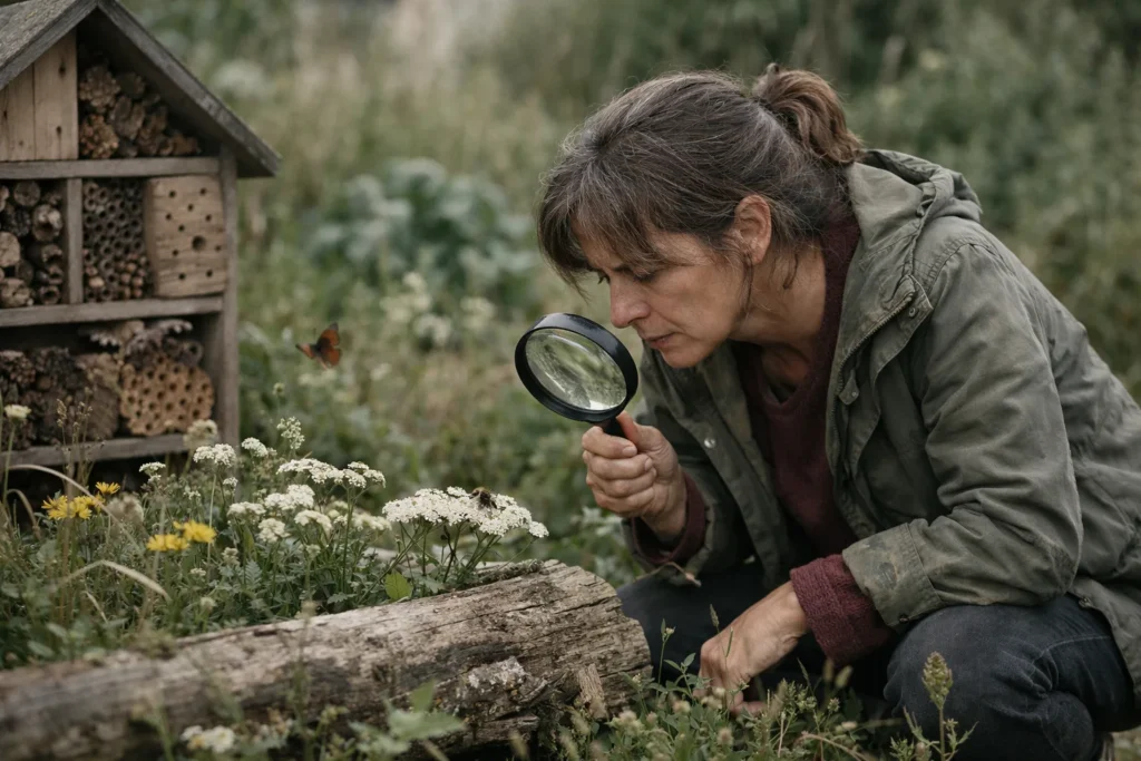 Un jardin accueillant se mesure aux insectes qui y restent
