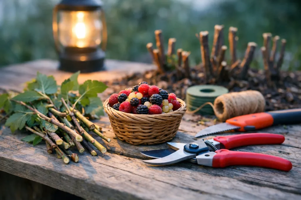 Les petits fruits donnent vite et se taillent mal