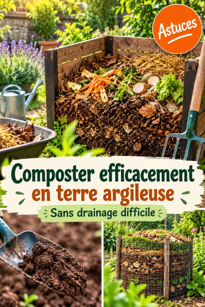 Un jardinier ajoutant du compost dans un sol argileux